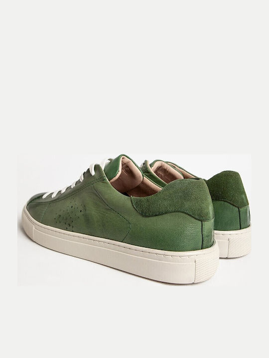 Leder Herren Freizeitschuhe Grün