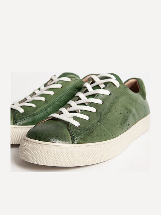Leder Herren Freizeitschuhe Grün