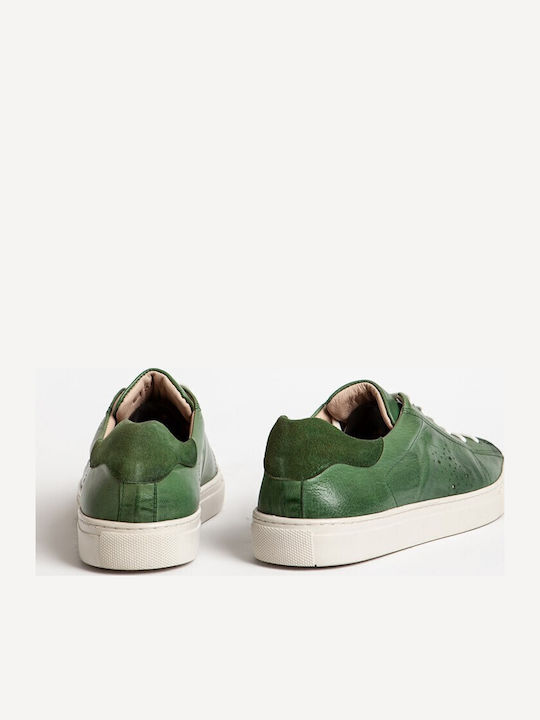Leder Herren Freizeitschuhe Grün