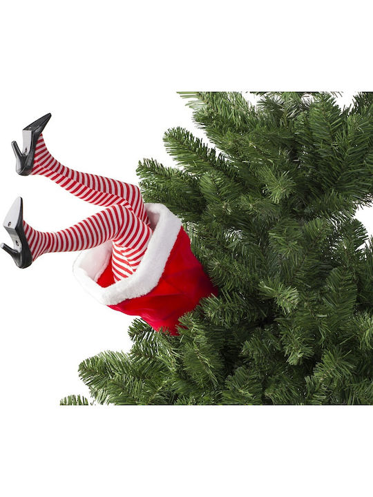 Moving Figure Fabric & Plastic 13x17x49cm Red White Lumineo