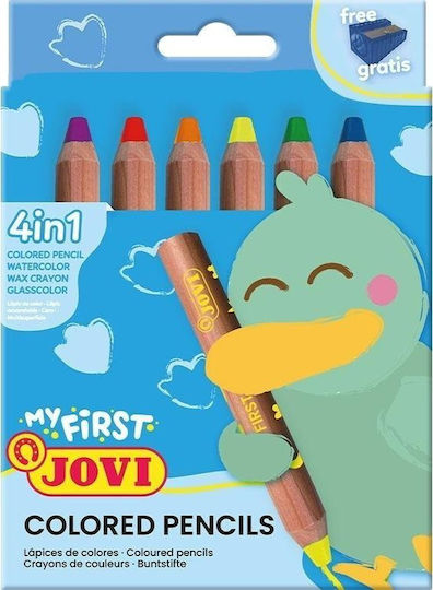 Jovi Display Full of Jumbo Crayons 4 1 Cardboard Blister 6 Colors My First 6 The Product is Sold Individually
