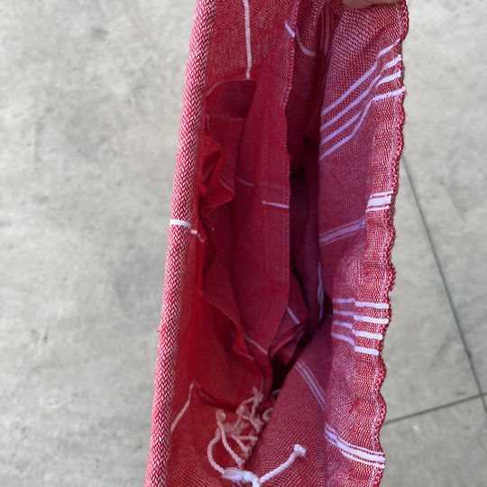 Pestemal Beach Towel Cotton Red 180x100cm.