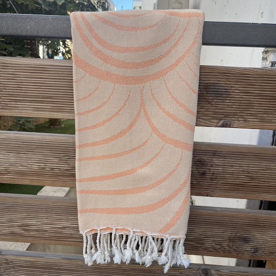 Pestemal Beach Towel Cotton Orange 180x100cm.