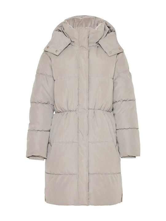Women's Short Lifestyle Jacket for Winter Grey