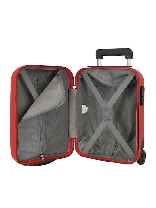 Roll Road Flex Cabin Suitcase Red with 2 Wheels Height 44cm