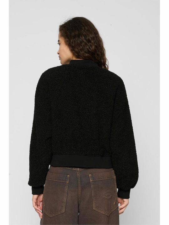 Κοντό Γυναικείο Bomber Jacket Μαύρο