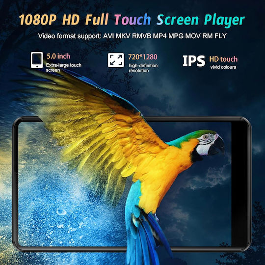 Ahenod G15 MP3 Player (96GB) με IPS Οθόνη Αφής 5" Μωβ