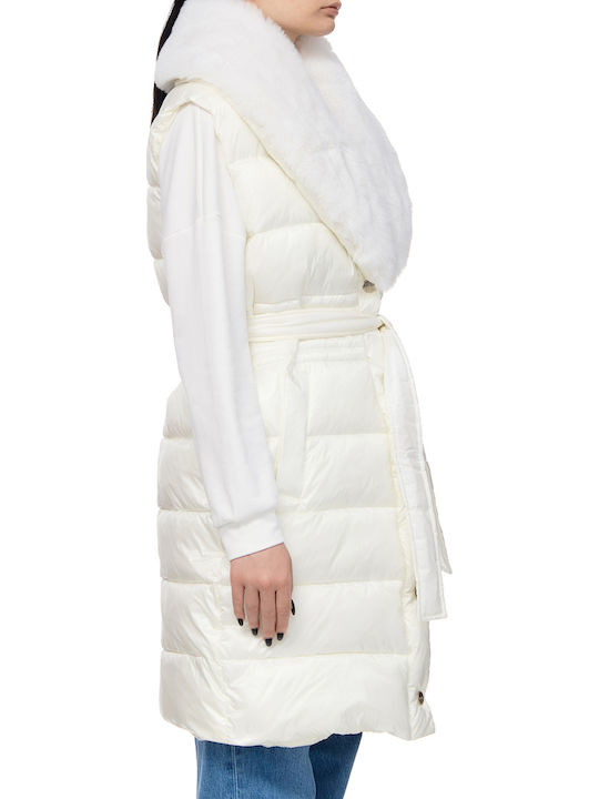 Hero Women's Short Puffer Jacket for Winter White