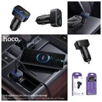 Hoco Φορτιστής Αυτοκινήτου 48W με Θύρες: 1xUSB 1xType-C μαζί με Καλώδιο Type-C Μαύρο Χρώμα