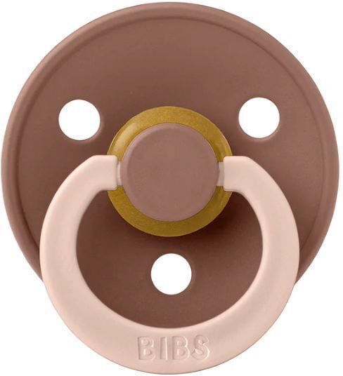 Bibs Pacifiers Rubber Blush / Woodchuck for 0-6 months 2pcs