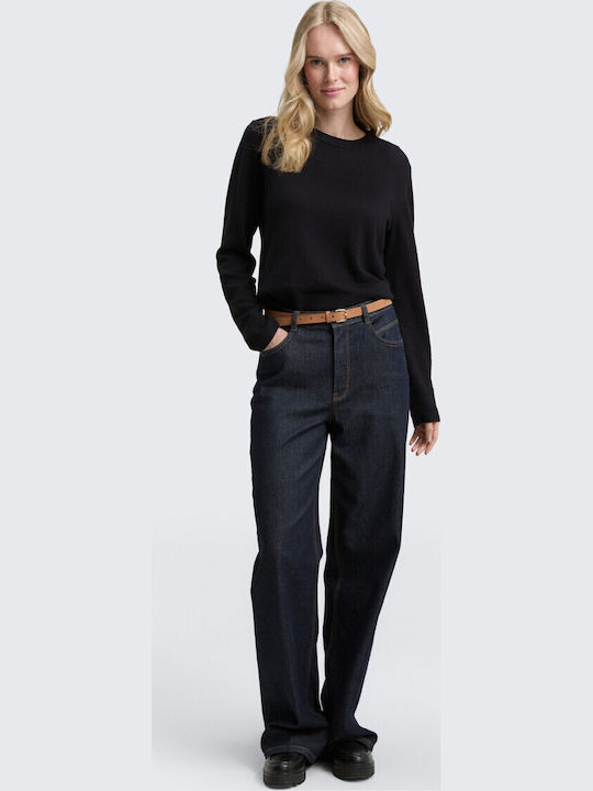 Damen Baumwollpullover Schwarz