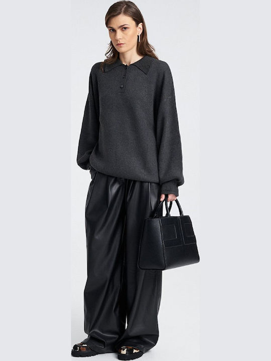 Women's Fabric Trousers Black