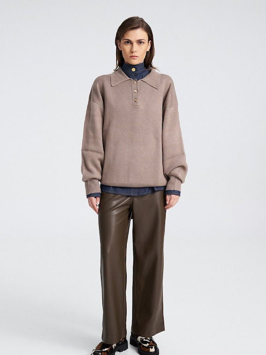 Dama Tesatura Pantaloni Brown