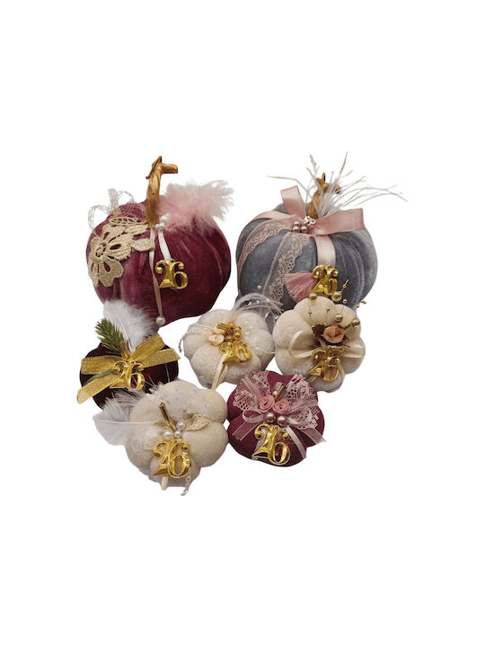 Melia Handmade Настолници Гоури Тиква Burgundy от Текстил 2026 1бр
