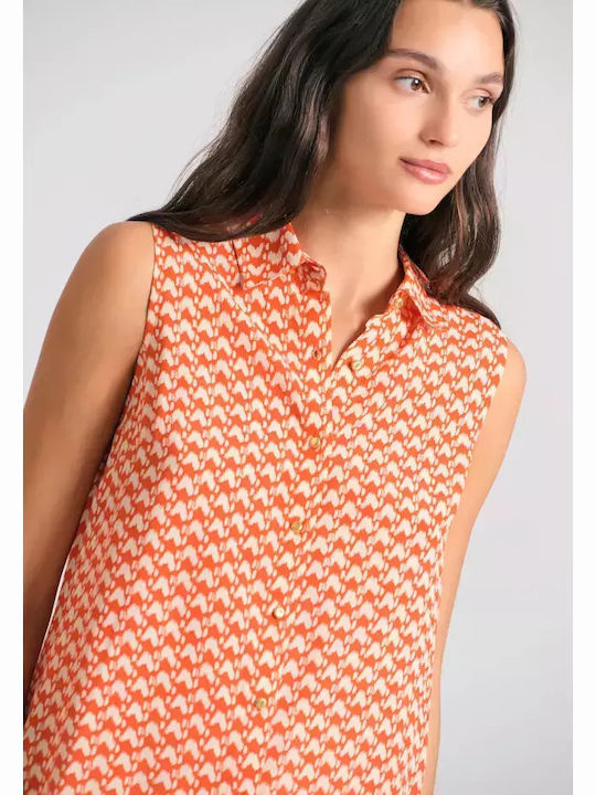 Women's Long Sleeve Shirt Orange