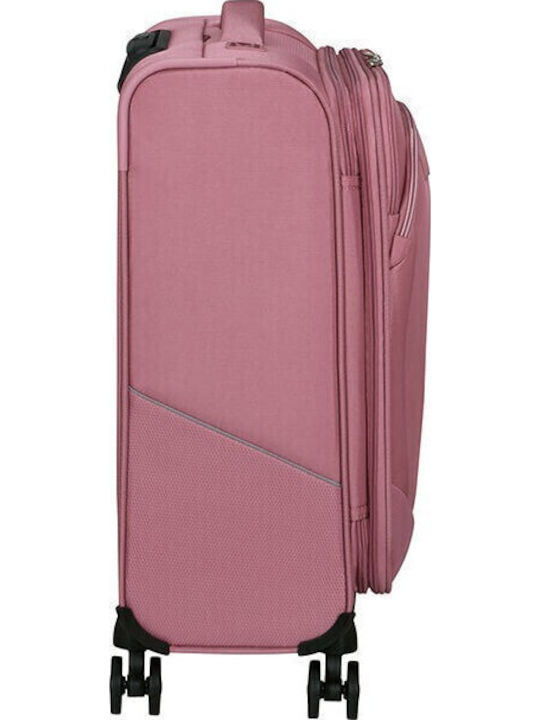 American Tourister Spinner Βαλίτσα Ταξιδίου Καμπίνας Υφασμάτινη Ροζ με 4 Ρόδες Ύψους 55εκ.