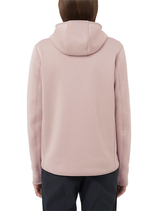 Short Women's Cardigan with Zipper Beige