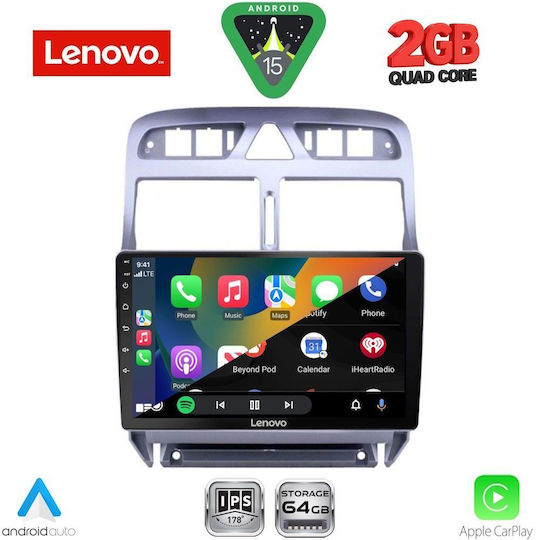 Lenovo Car Audio System for Peugeot 307 2001-2008 (Bluetooth/USB/WiFi/GPS/Apple-Carplay/Android-Auto) with Touch Screen 9"