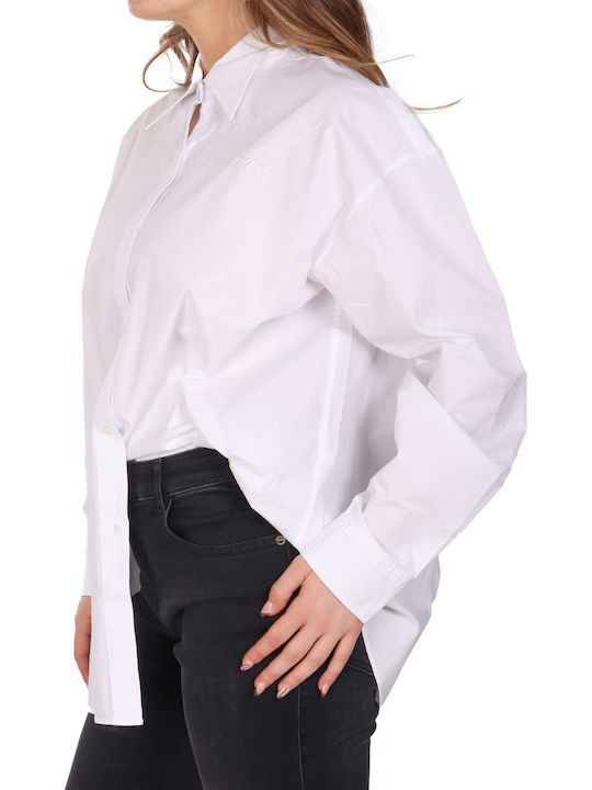 Women's Long Sleeve Shirt White - Purple - Orange