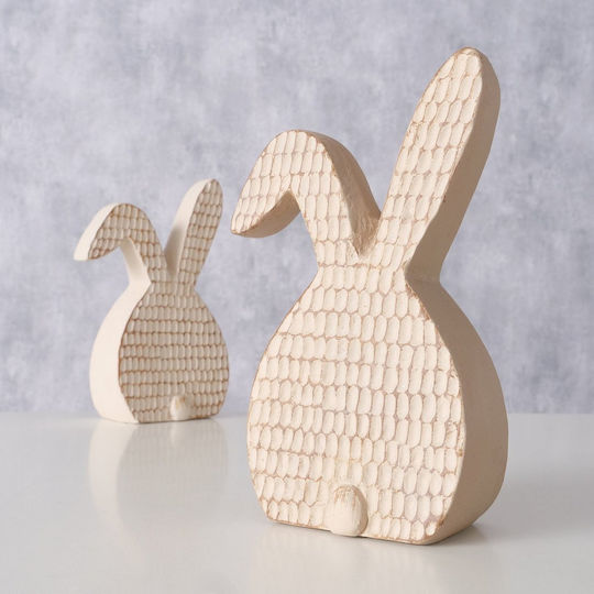 Figurina Iepure 2/ass Elana Bej 12x5x19 Cm Ceramic