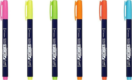 Tombow Μαρκαδόροι Ζωγραφικής Neon Σετ 6 χρώματα
