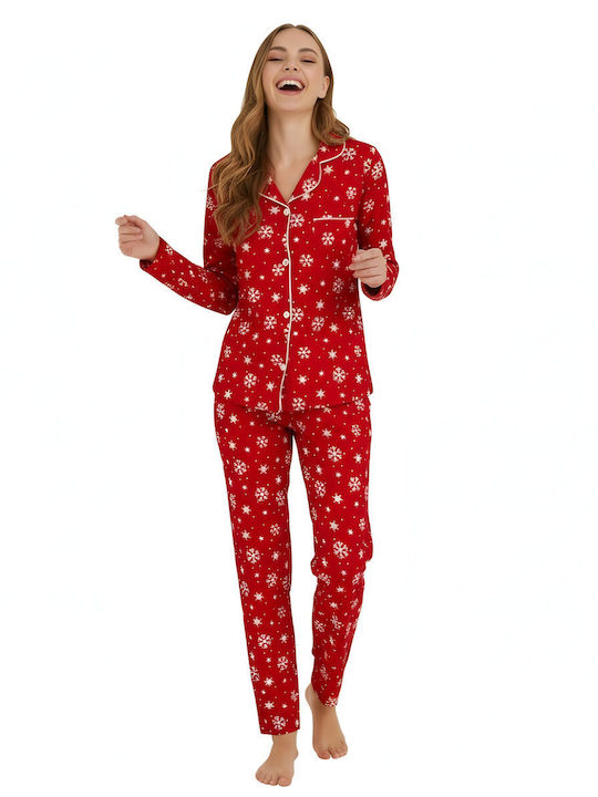Boyraz Set Pijamale pentru Femei Red