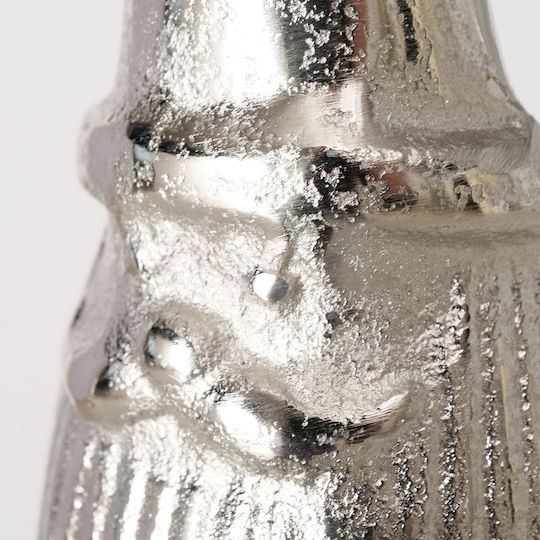 Dekorativer Weihnachtsmann Silber 28cm