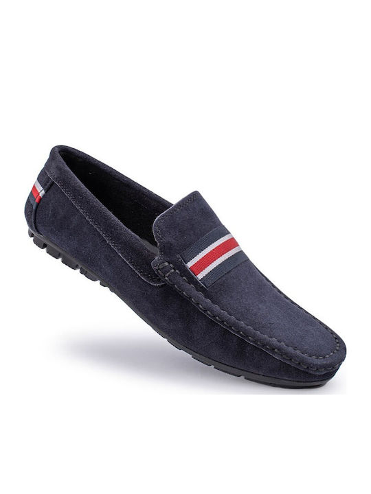 Men's Suede Moccasins Blue