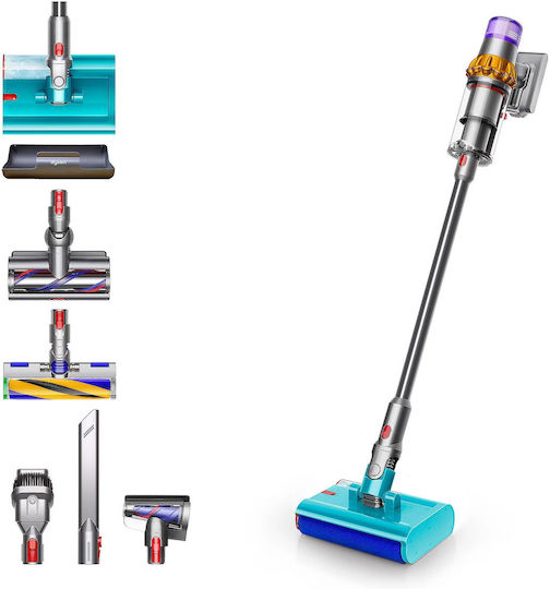 Dyson V15s Detect Submarine Επαναφορτιζόμενη Σκούπα 2 σε 1 Stick & Χειρός Yellow / Iron / Nickel