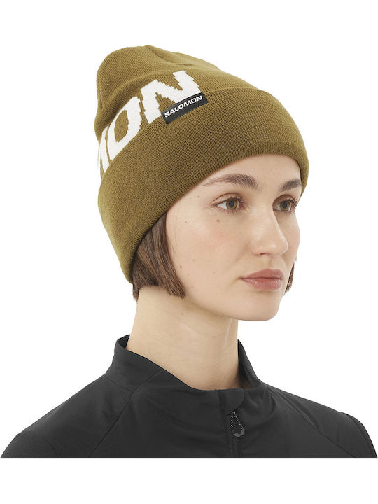 Beanie Unisex Σκούφος Πλεκτός σε Πράσινο χρώμα