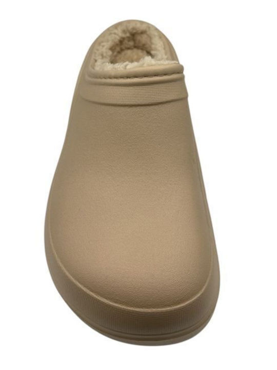 Women's Slippers with Fur White