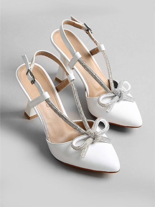 Leather White Heels