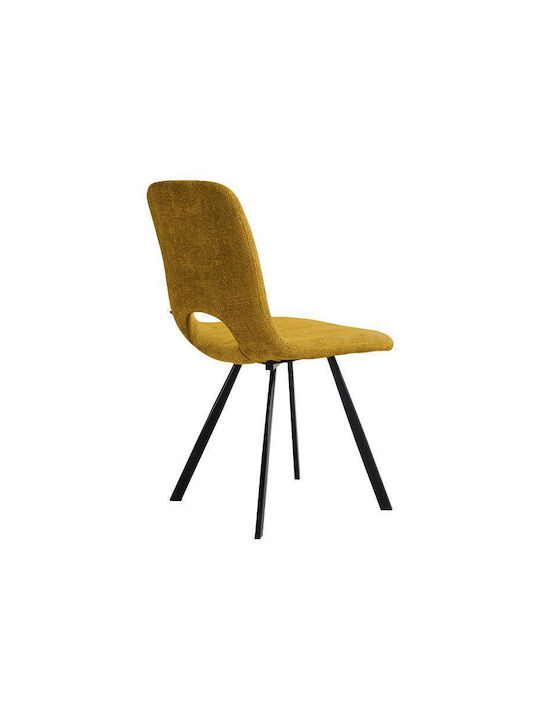 2535 Dining Room Fabric Chair Mustard 57x45x86cm 4pcs