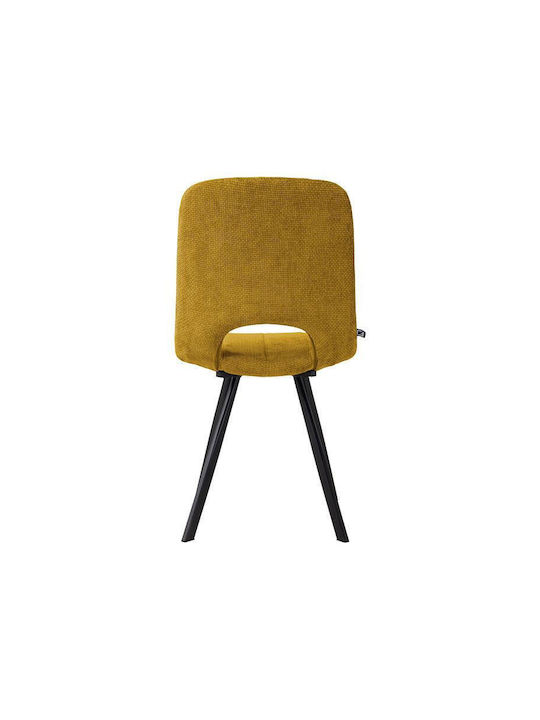 2535 Dining Room Fabric Chair Mustard 57x45x86cm 4pcs