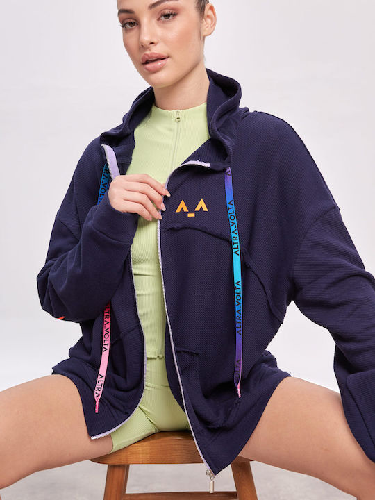 Damen Sweatshirtjacke Navy Blue