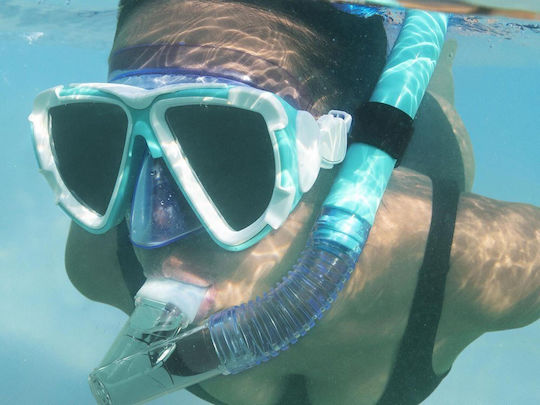 Bestway Hydropro Dive Mira Водолазна Маска със Шнорхел Светлосиня