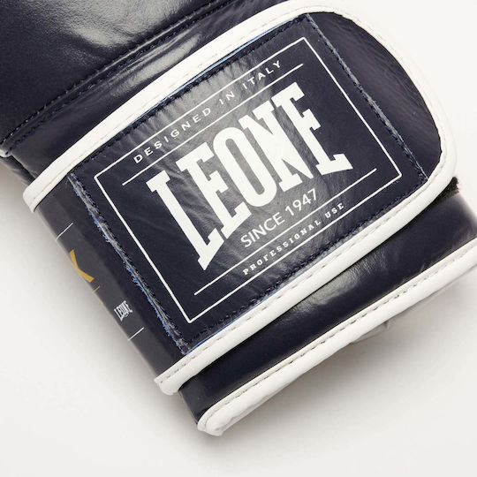 Leone 1947 Boxhandschuhe Leder für Kampf Blau