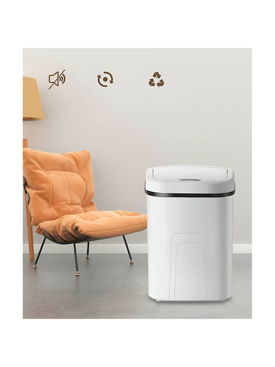 Mozos Office Waste Bin Ljt02-White Automatic Sensor 15L