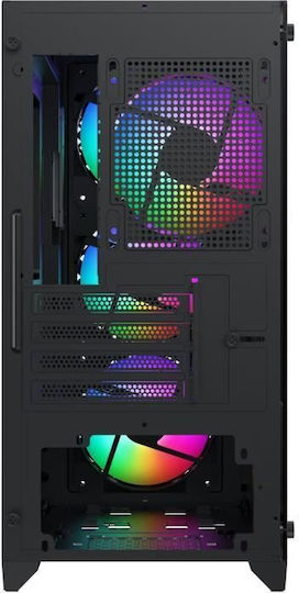 Xigmatek NYX II Gaming Mini Tower Κουτί Υπολογιστή με Πλαϊνό Παράθυρο Μαύρο