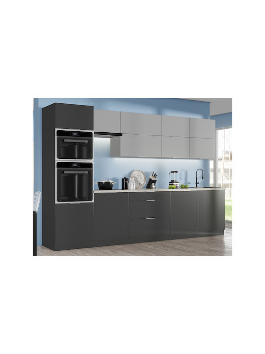 Lower Oven Cabinet Gray 320x56x72cm