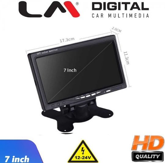 LM Digital 7-inch Rearview Camera Screen for Car Dashboard