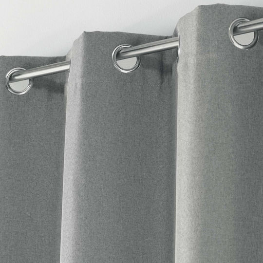 Douceur d'Intérieur Curtain With Grey Grommets 135x240cm