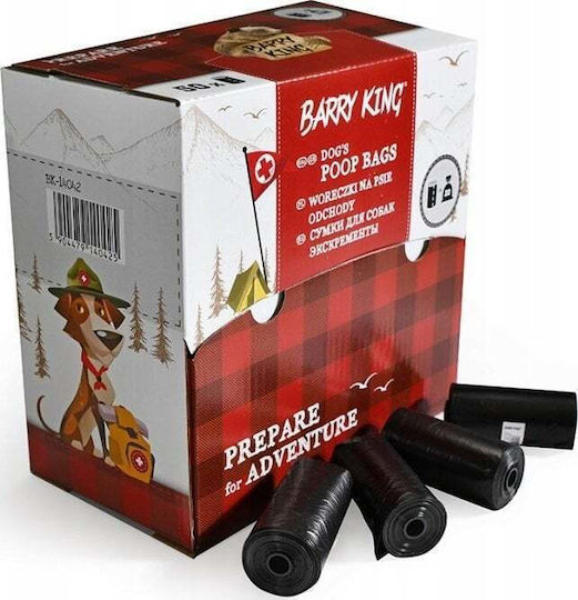 Barry King Bags Dog Poop 50 Rolls X 20 Pieces Black