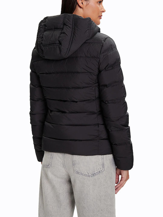 Scurtă Jachetă de femei Puffer Waterproof Black