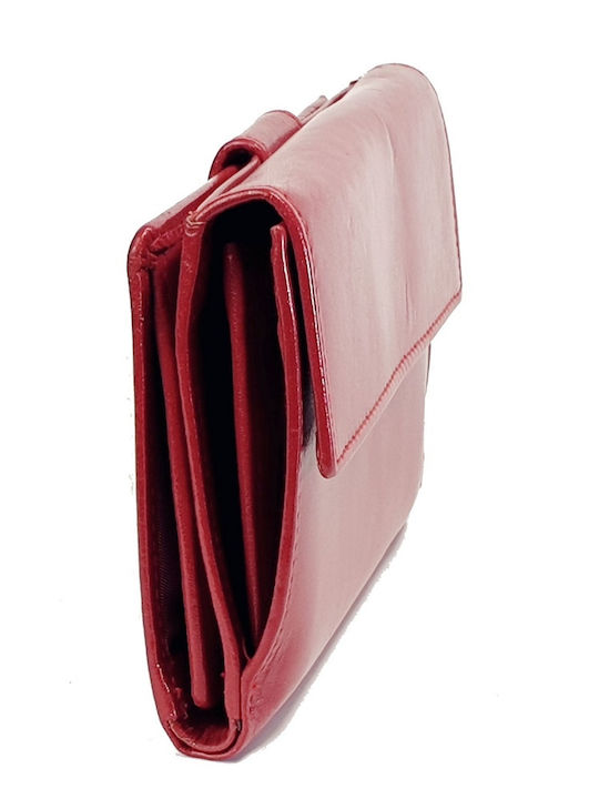 Large Leather Women's Wallet Travel with RFID Red