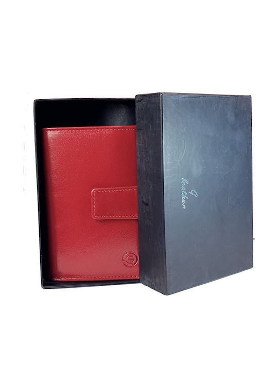 Large Leather Women's Wallet Travel with RFID Red