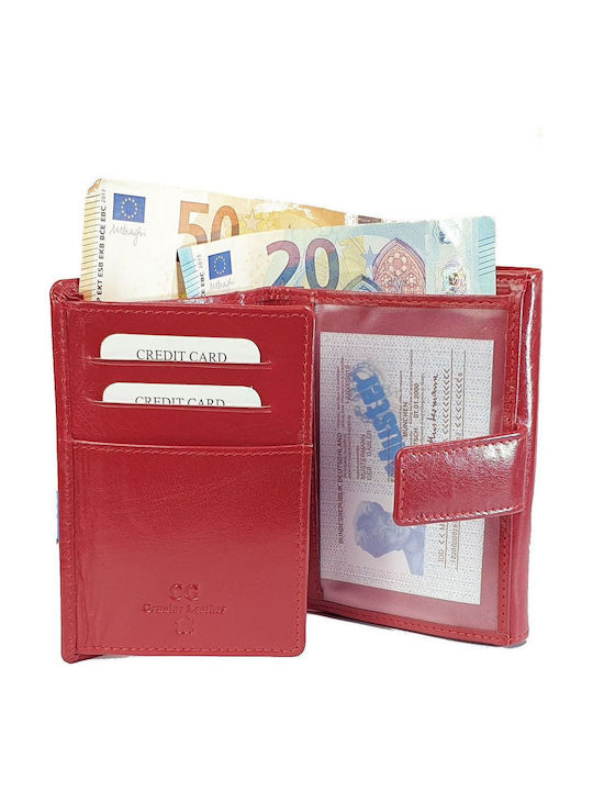 Large Leather Women's Wallet Travel with RFID Red