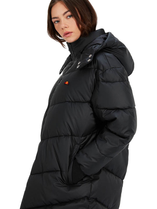 Cortese Lungă Jachetă de femei Puffer Negru
