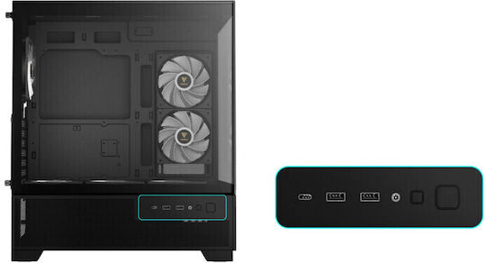 Gamdias AURA GC12 ARGB Gaming Midi Tower Computer Case with Side Window Black