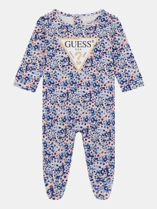 Guess Baby Bodysuit Long-Sleeved Light Blue